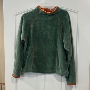 Women's Green and Orange Crewneck pullover